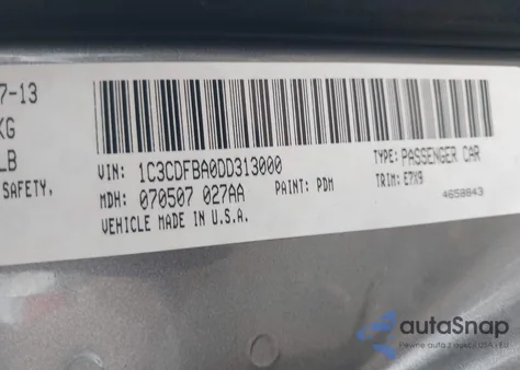 2013 Dodge Dart Sxt from USA, damaged, VIN 1C3CDFBA0DD313000